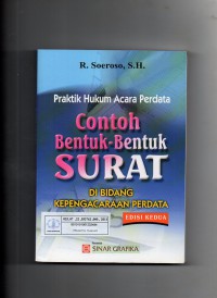 Image of Praktik Hukum Acara Perdata Contoh Bentuk-Bentuk Surat di Bidang Kepengacaraan Perdata
